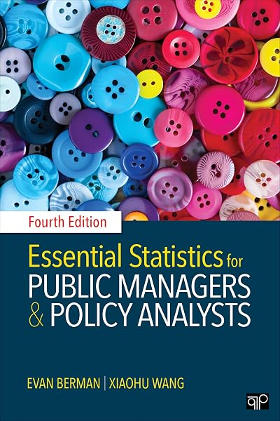 Cover of Essential Statistics for Public Managers and Policy Analysts
