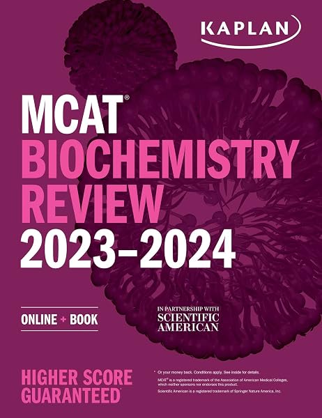 Cover of MCAT Biochemistry Review 2023-2024: Online + Book (Kaplan Test Prep)