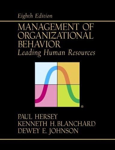 Cover of Management of Organizational Behavior: Leading Human Resources (8th Edition)
