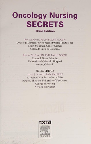 Cover of Oncology Nursing Secrets