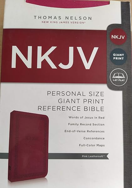 Cover of NKJV Bible Giant Print Pink Leathersoft