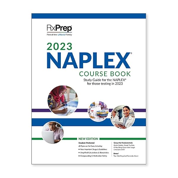Cover of RxPrep's 2023 Course Book for Pharmacist Licensure Exam Preparation