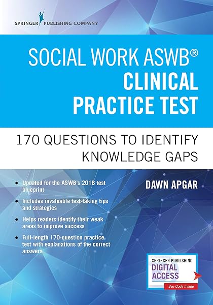 Cover of Social Work ASWB Clinical Practice Test: 170 Questions to Identify Knowledge Gaps (Book + Digital Access)
