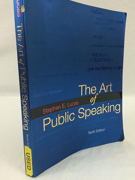 Cover of The Art of Public Speaking with Media Ops Setup ISBN Lucas [Paperback] Lucas, Stephen