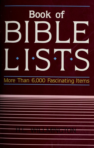 Cover of Book of Bible Lists H. L. Willmington