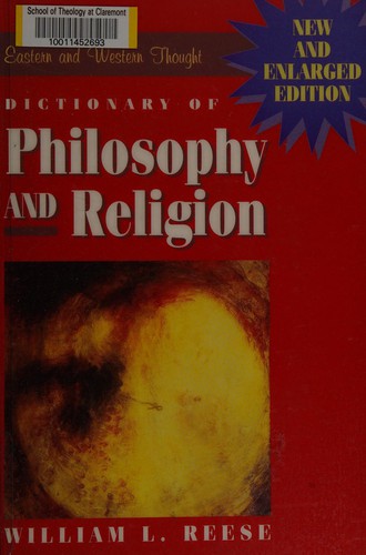 Cover of Dictionary of Philosophy and Religion