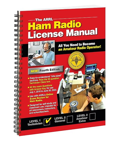 Cover of The ARRL Ham Radio License Manual Spiral - Easy Amateur Technician Operators Study Guide - With Sample Test Questions