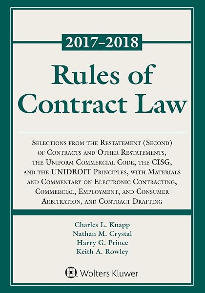 Cover of Rules of Contract Law, 2017-2018 Statutory Supplement