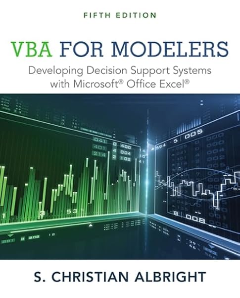 Cover of Vba for Modelers: Developing Decision Support Systems With Microsoft Office Excel