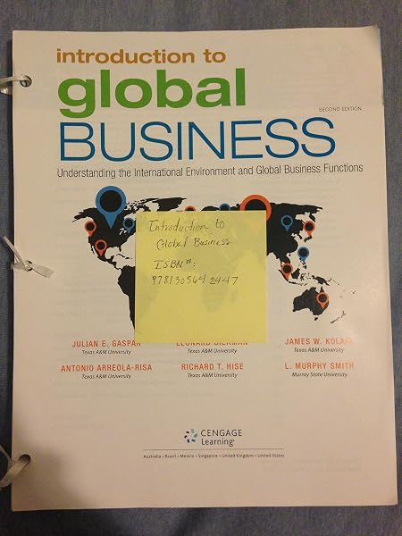 Cover of Introduction to Global Business: Understanding the International Environment & Global Business Functions