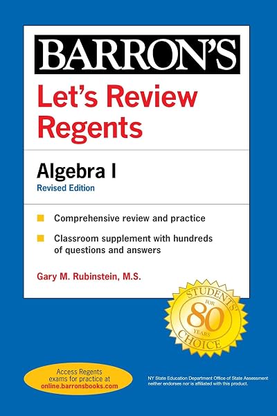 Cover of Let's Review Regents: Algebra I Revised Edition (Barron's New York Regents)