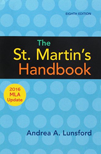 Cover of The St. Martin's Handbook with 2016 MLA update
