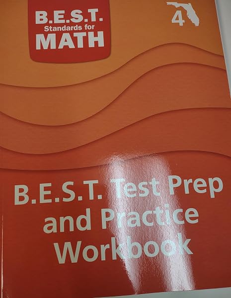 Cover of B.E.S.T. Standards For Math Test Prep and Practice Workbook Florida's Grade 4