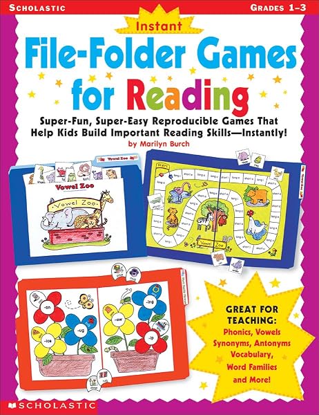 Cover of Instant File-Folder Games for Reading: Super-Fun, Super-Easy Reproducible Games That Help Kids Build Important Reading Skills―Independently!