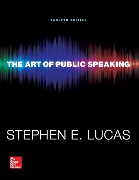 Cover of The Art of Public Speaking (Communication) Standalone Book [Paperback] Lucas, Stephen E.