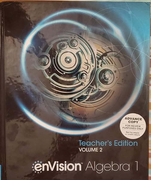 Cover of Envision Algebra 1 Volume 2 Teacher Edition