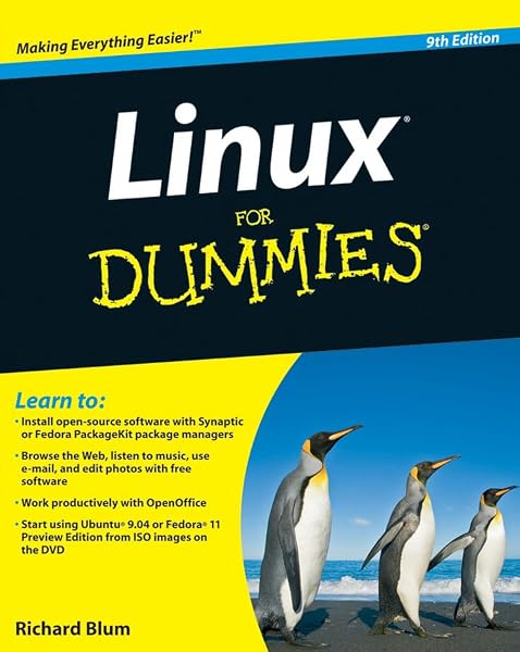 Cover of Linux For Dummies, 9th Edition