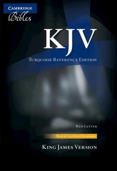 Cover of KJV Turquoise Reference Bible, Black Calf Split Leather, Red-letter Text, KJ674:XR