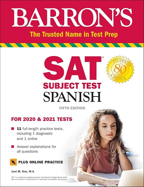 Cover of SAT Subject Test Spanish with Online Test (Barron's SAT Subject Test)