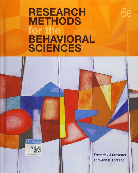 Cover of Research Methods for the Behavioral Sciences (MindTap Course List)