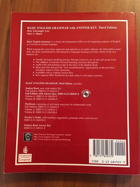 Cover of Basic English Grammar, Third Edition (Full Student Book with Audio CD and Answer Key)